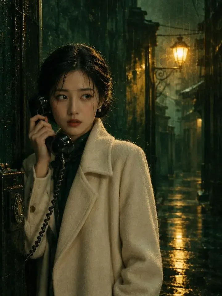 《深夜来电》短剧封面，悬疑题材