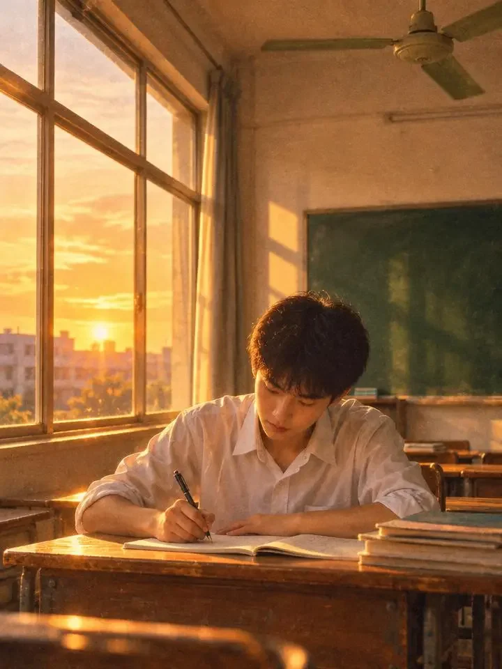 《回到九零当学霸》短剧封面，穿越重生题材